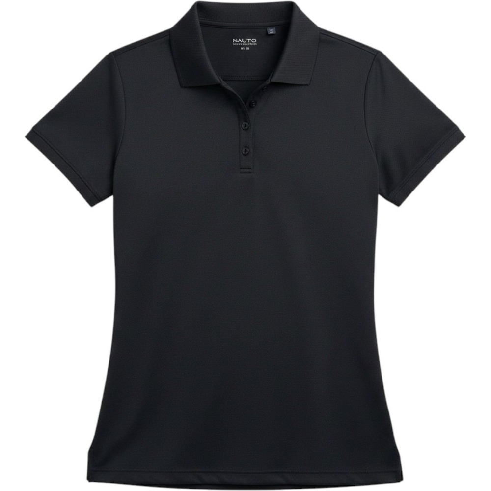 Nautica Girls School Uniform Polo Shirt Navy Blue M 8/10 Cap Sleeve UPF 50+ NWT